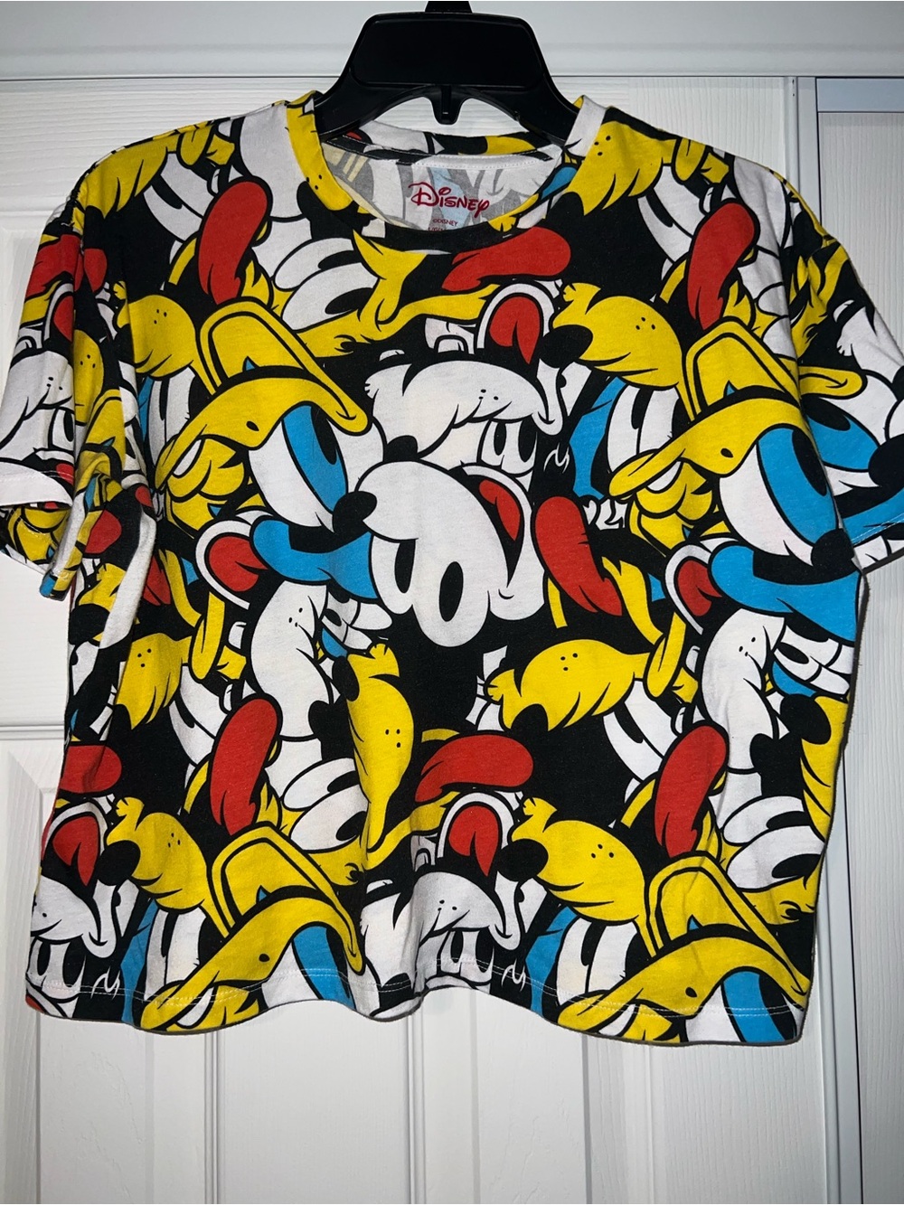 Disney Multicolor Character Graphic Tee — Yellow, Red, Blue & White